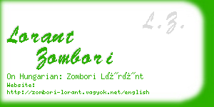 lorant zombori business card